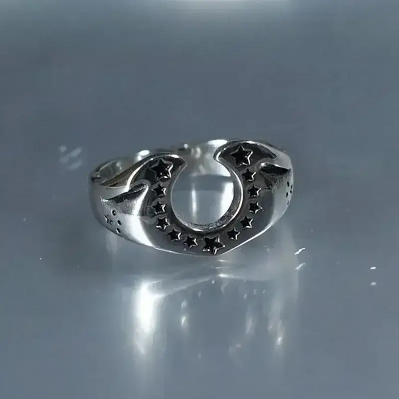 Horseshoe U-shaped Ring, Stainless Steel Horse Lover Jewelry Gifts