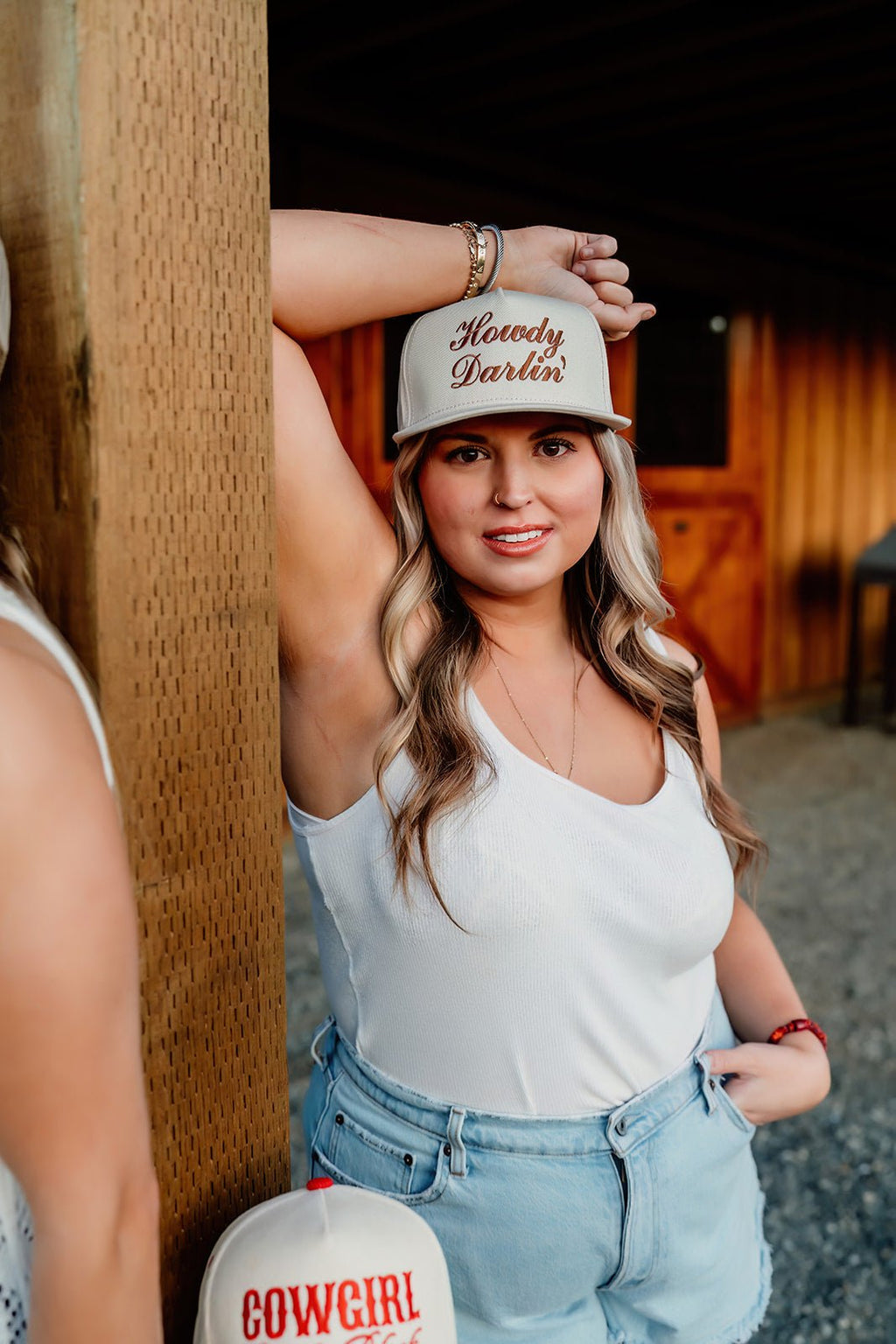 Howdy Darlin Embroidered Baseball Hat - Quarter Circle AK Boutique
