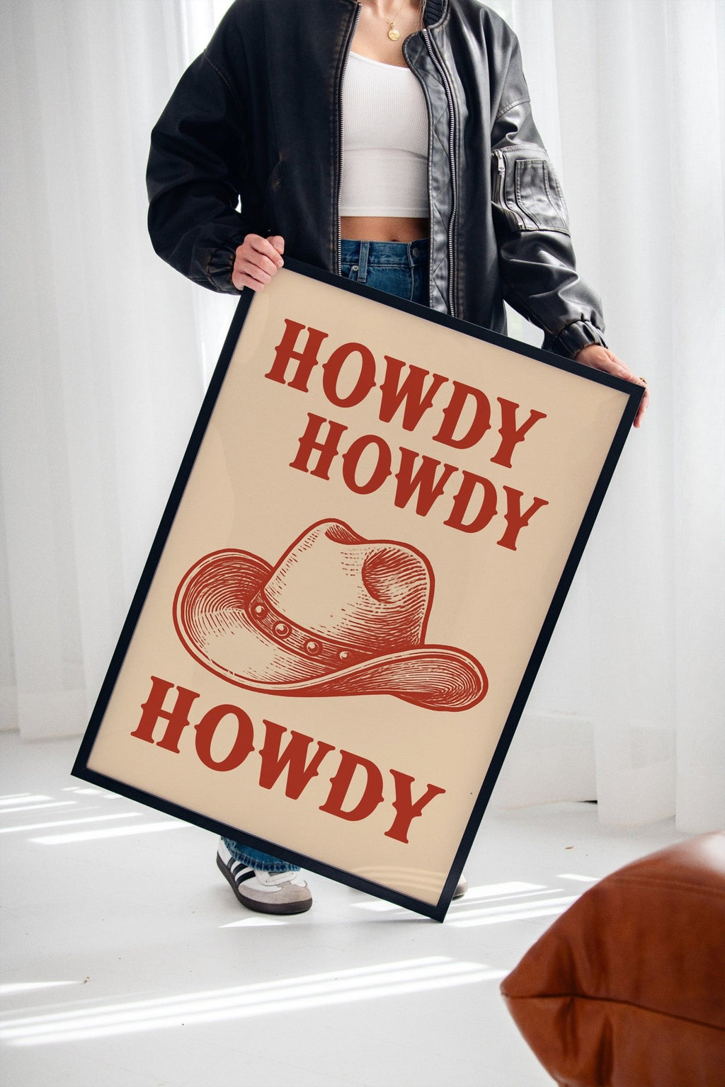 Howdy Howdy Western Hat Print - Quarter Circle AK Boutique