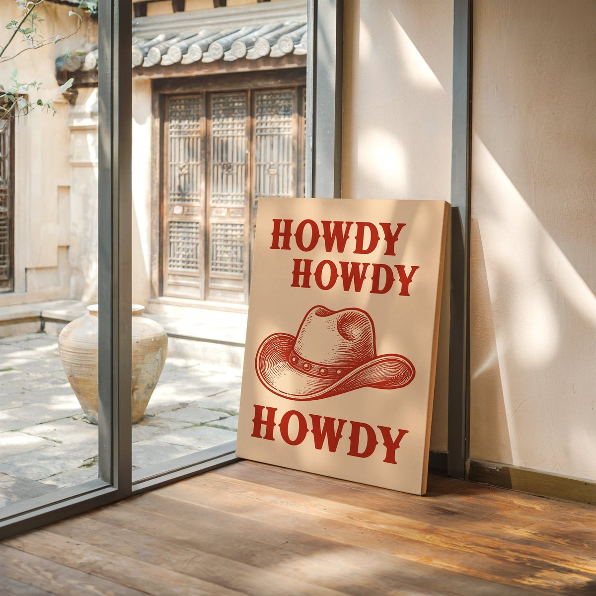 Howdy Howdy Western Hat Print - Quarter Circle AK Boutique