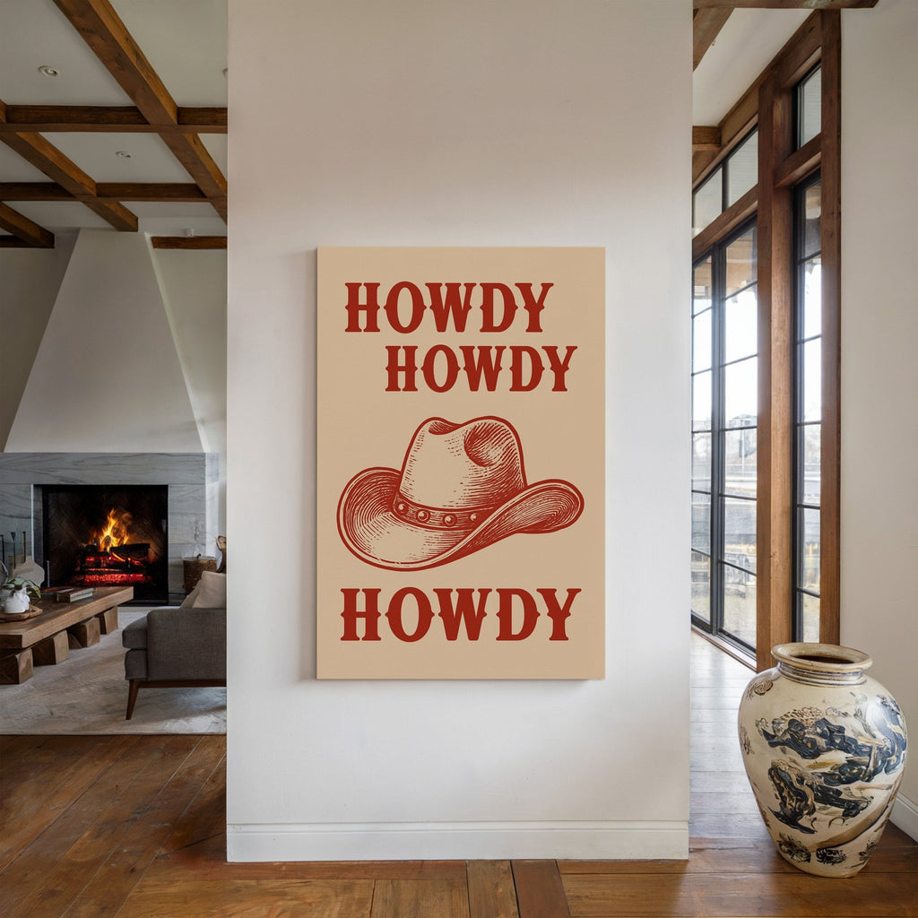 Howdy Howdy Western Hat Print - Quarter Circle AK Boutique
