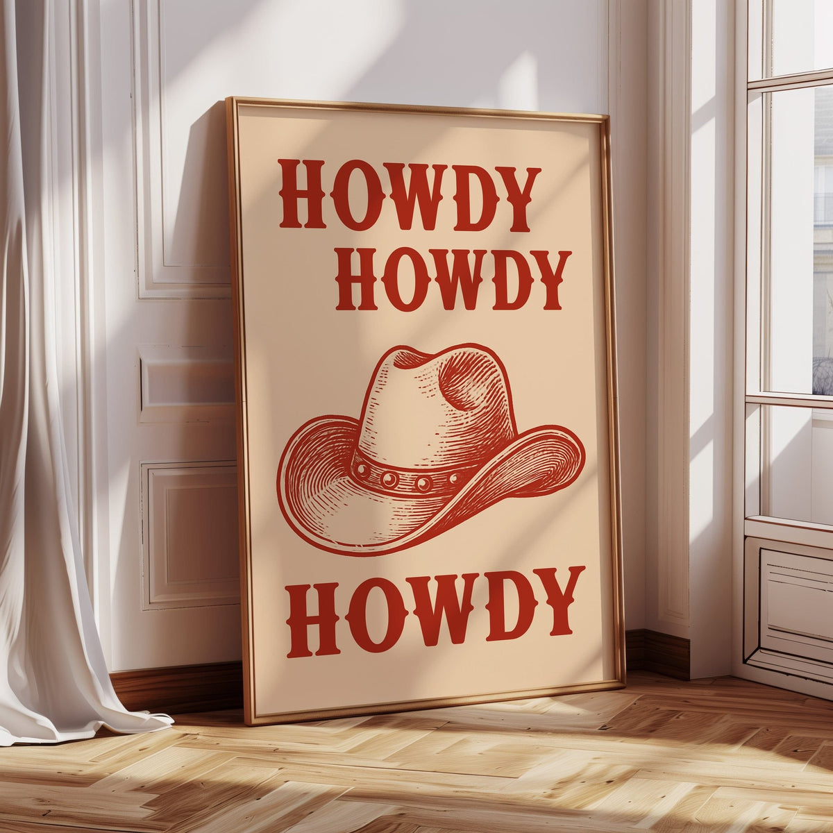 Howdy Howdy Western Hat Print - Quarter Circle AK Boutique