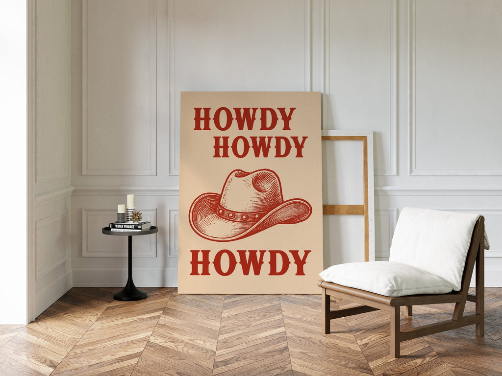 Howdy Howdy Western Hat Print - Quarter Circle AK Boutique