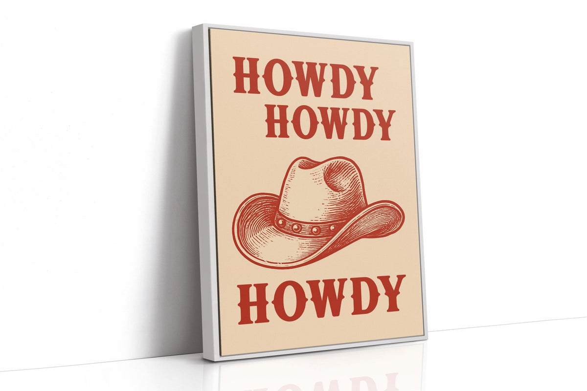 Howdy Howdy Western Hat Print - Quarter Circle AK Boutique