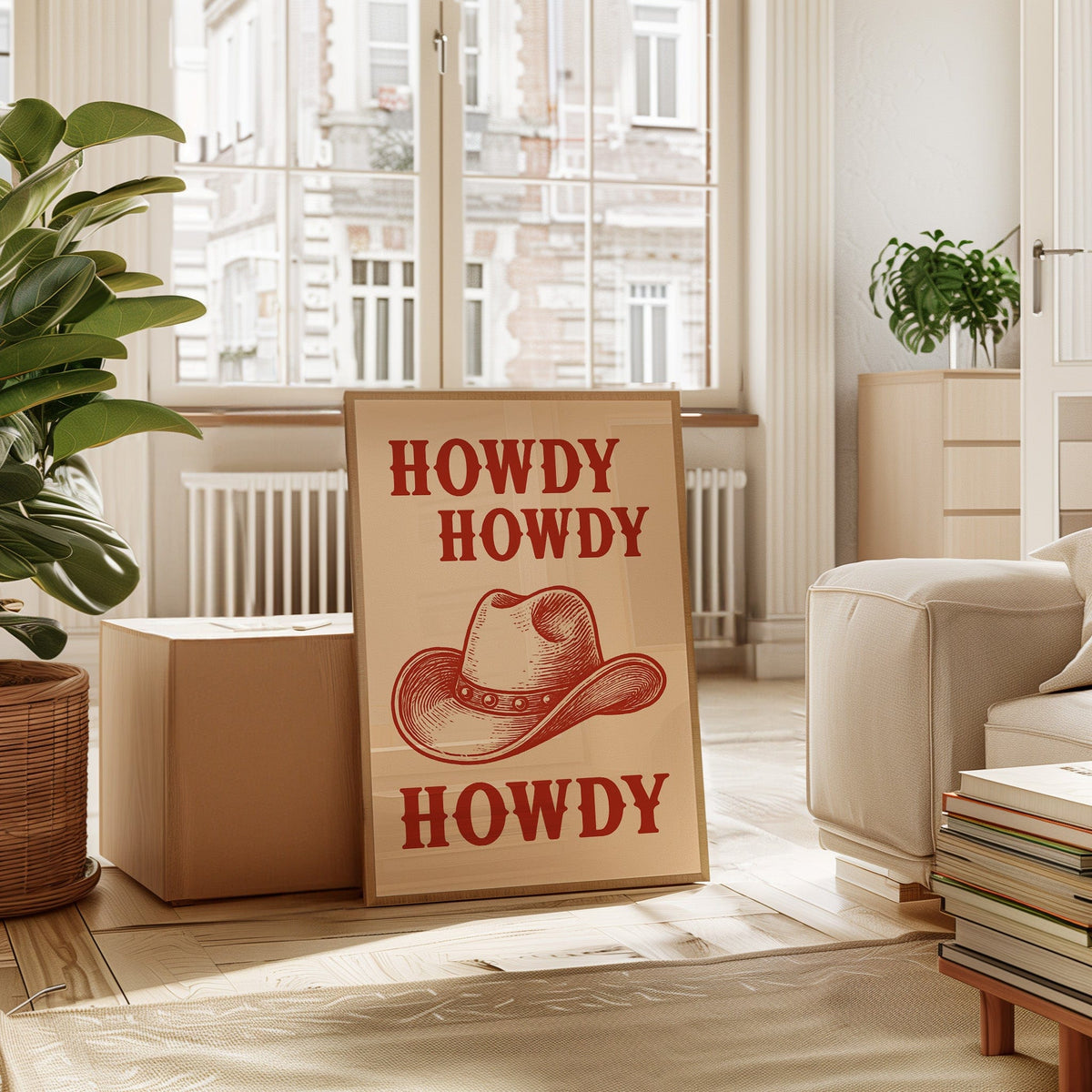 Howdy Howdy Western Hat Print - Quarter Circle AK Boutique
