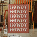 Howdy Western Typography Print – Rustic Country Wall Art - Quarter Circle AK Boutique