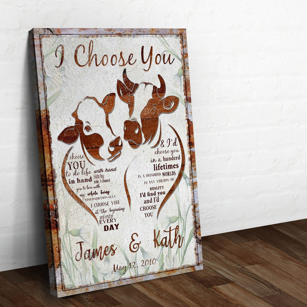 I Choose You Cow Couple Sign - Quarter Circle AK Boutique