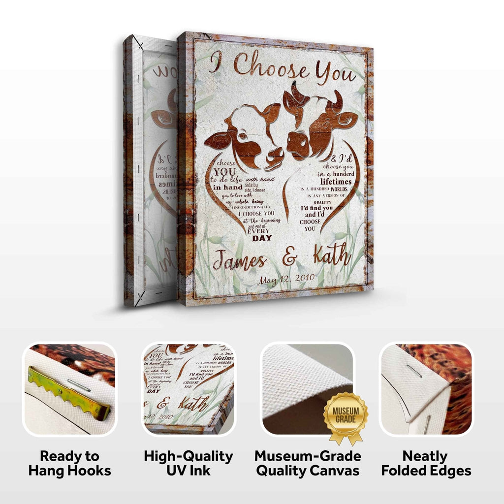 I Choose You Cow Couple Sign - Quarter Circle AK Boutique