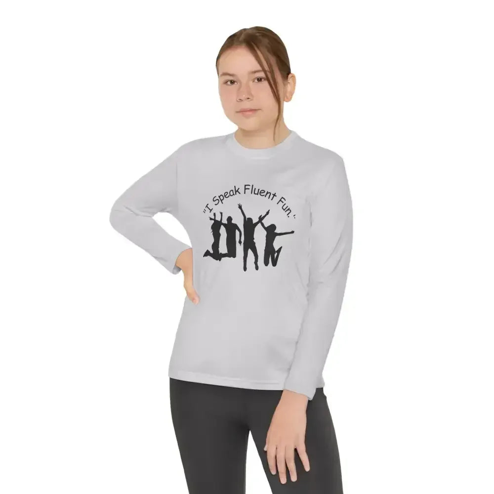 I Speak Fluent Fun, Youth Unisex Long Sleeve Shirt for Teens