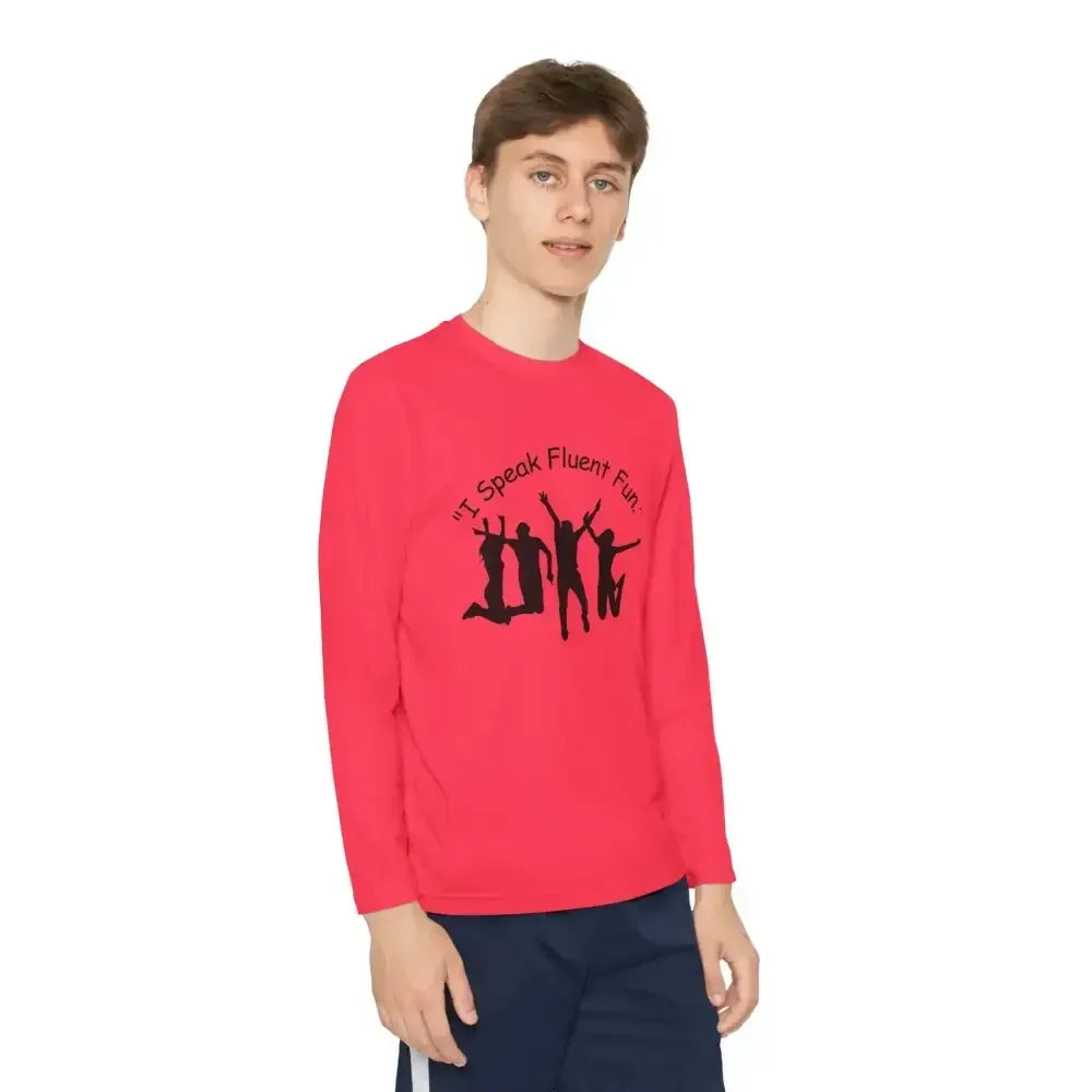 I Speak Fluent Fun, Youth Unisex Long Sleeve Shirt for Teens