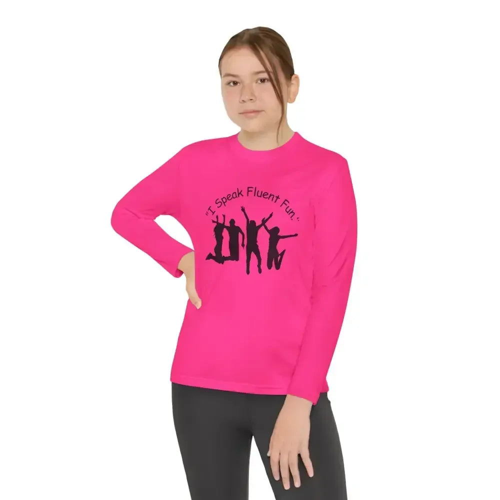 I Speak Fluent Fun, Youth Unisex Long Sleeve Shirt for Teens