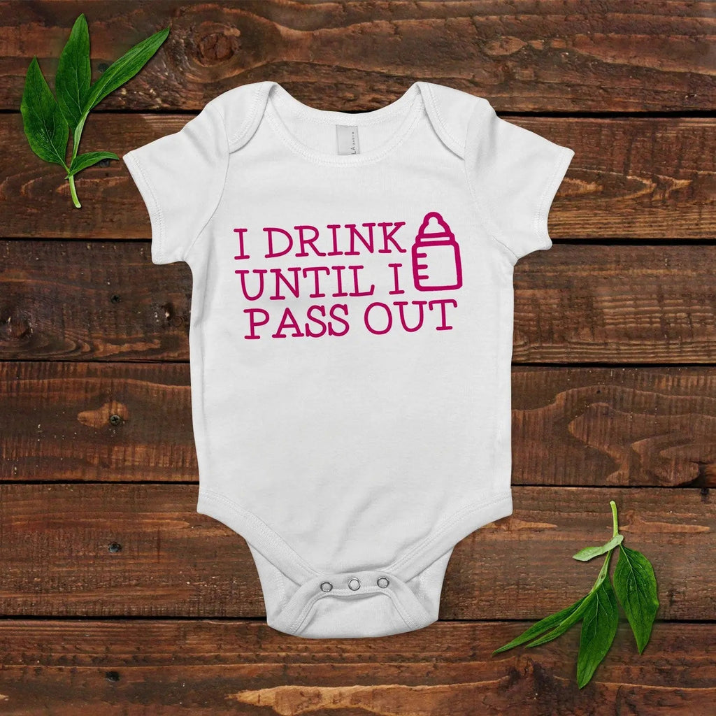 Funny Baby Gift, Newborn Baby Girl Bodysuit, Pink 0-3M LS Short