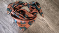 Wild Rag 100% SILK Brown and Teal Green Aztec Arrow Western Neck Scarf Bandanna by Double B Wild Rags