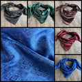 Jacquard Wild Rag Aztec Native tribal inspired neck scarf by Double B Wild Rags red green brown blue black