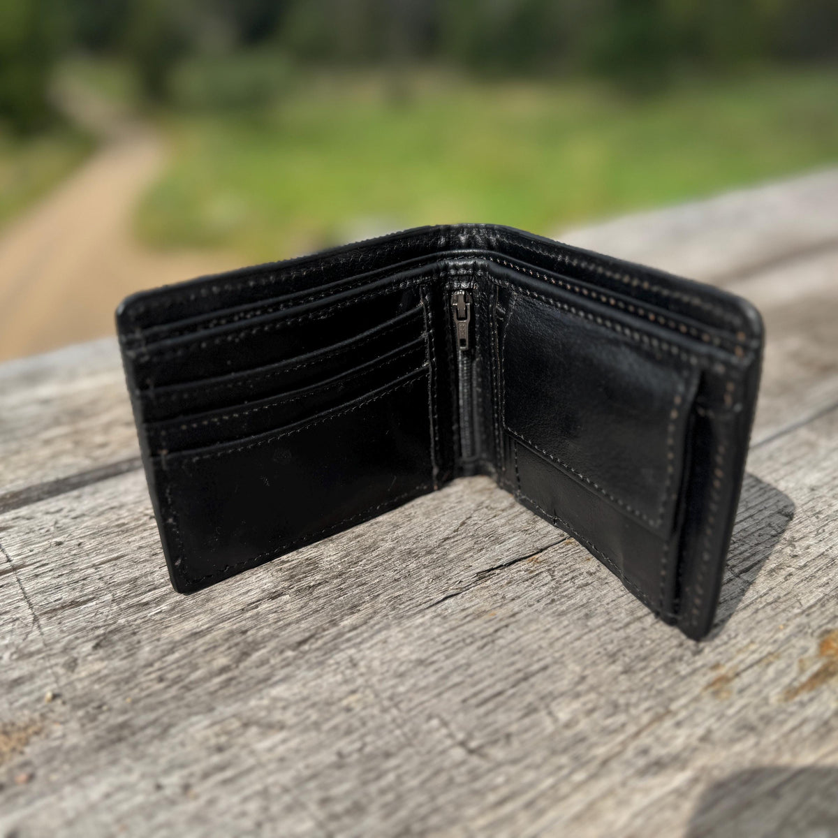 Men’s Western bi-fold wallet tooled sunflowers by Double B Wild Rags