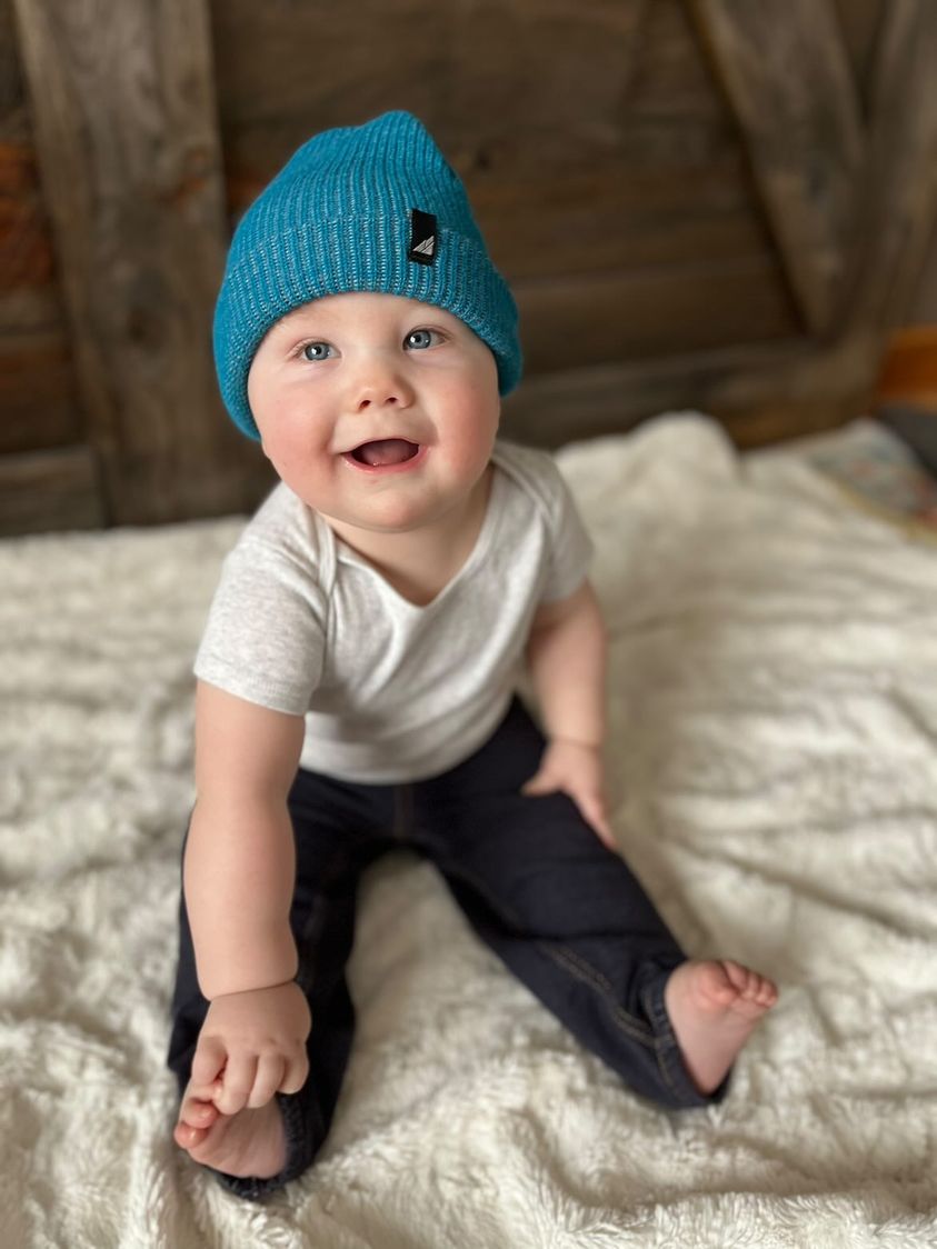 Infant Acrylic Cuff Hat - Quarter Circle AK Boutique