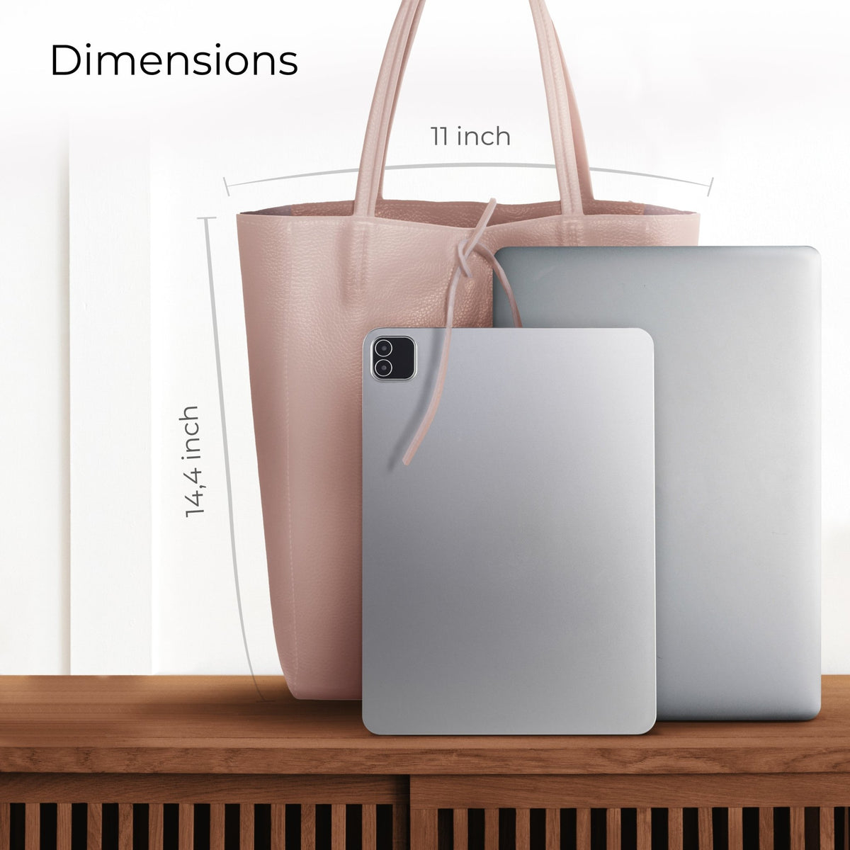 Italian Full-Grain Leather Tote Bag | Firenze - Quarter Circle AK Boutique