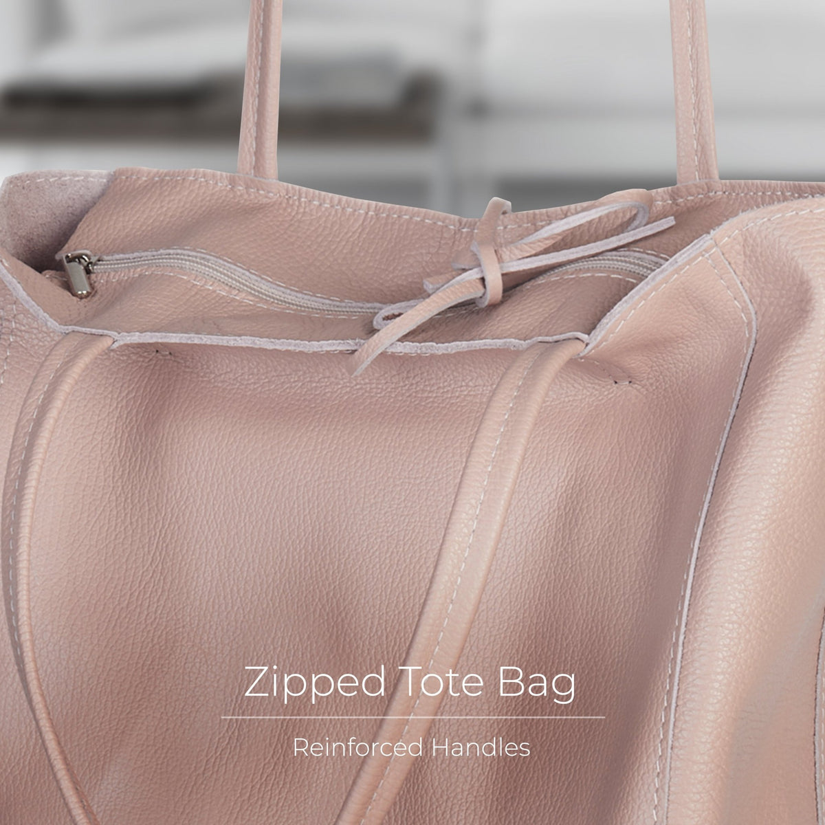 Italian Full-Grain Leather Tote Bag | Firenze - Quarter Circle AK Boutique