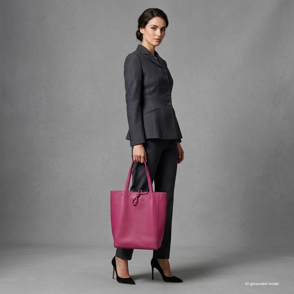 Italian Full-Grain Leather Tote Bag | Firenze - Quarter Circle AK Boutique