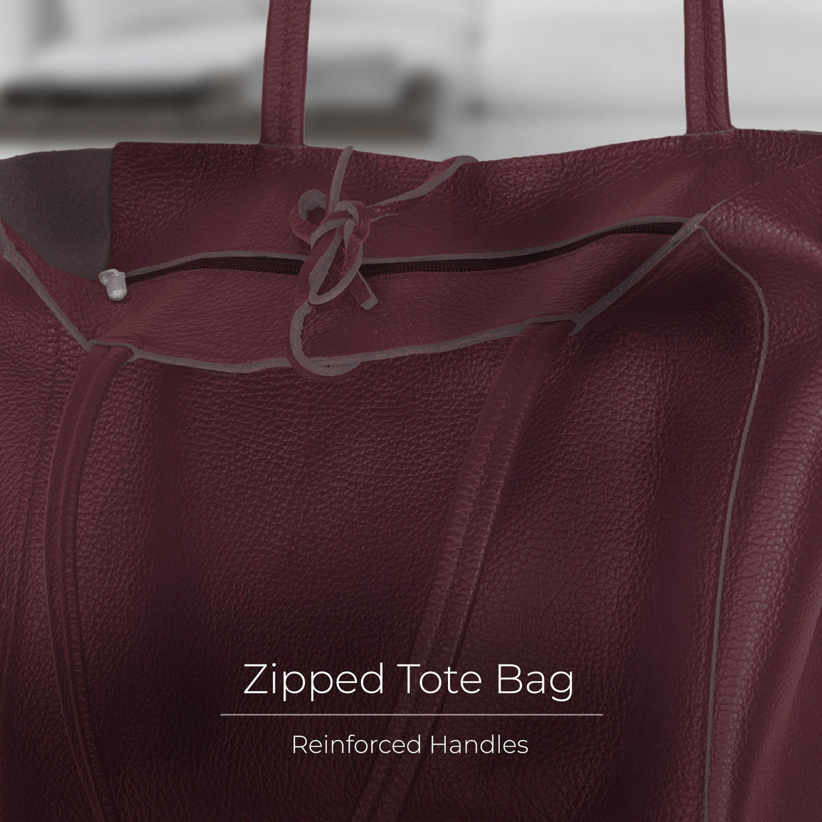 Italian Full-Grain Leather Tote Bag | Firenze - Quarter Circle AK Boutique