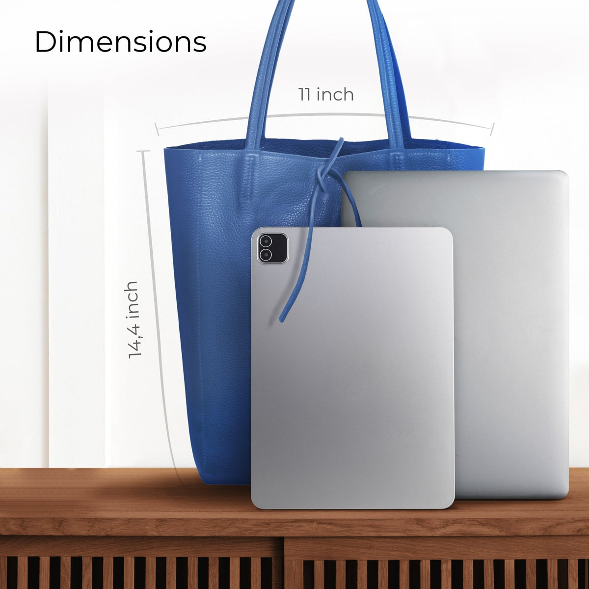 Italian Full-Grain Leather Tote Bag | Firenze - Quarter Circle AK Boutique