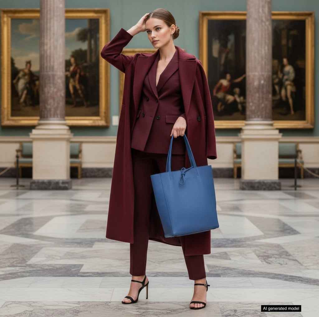 Italian Full-Grain Leather Tote Bag | Firenze - Quarter Circle AK Boutique
