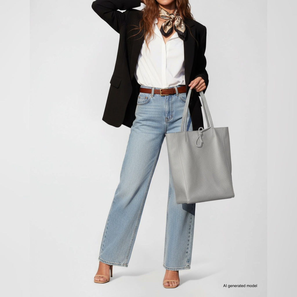 Italian Full-Grain Leather Tote Bag | Firenze - Quarter Circle AK Boutique