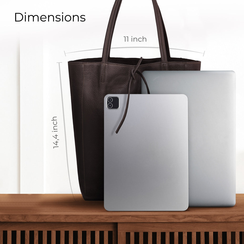 Italian Full-Grain Leather Tote Bag | Firenze - Quarter Circle AK Boutique