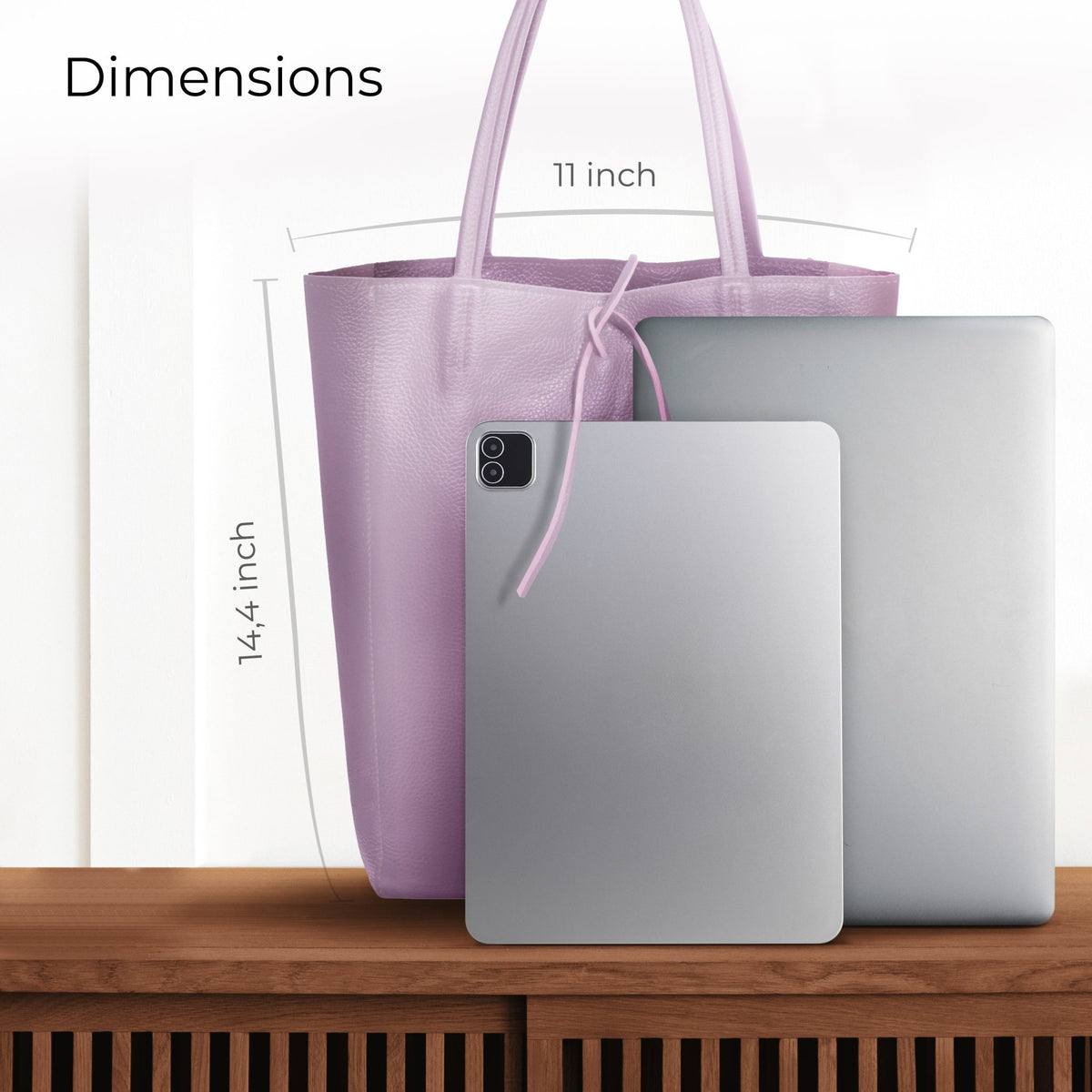 Italian Full-Grain Leather Tote Bag | Firenze - Quarter Circle AK Boutique