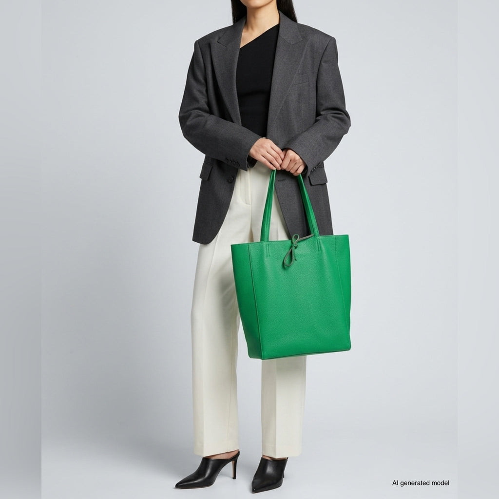 Italian Full-Grain Leather Tote Bag | Firenze - Quarter Circle AK Boutique