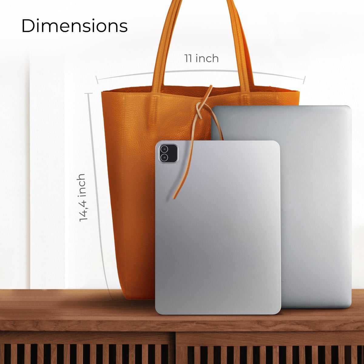 Italian Full-Grain Leather Tote Bag | Firenze - Quarter Circle AK Boutique