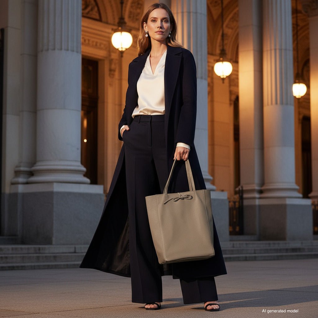 Italian Full-Grain Leather Tote Bag | Firenze - Quarter Circle AK Boutique