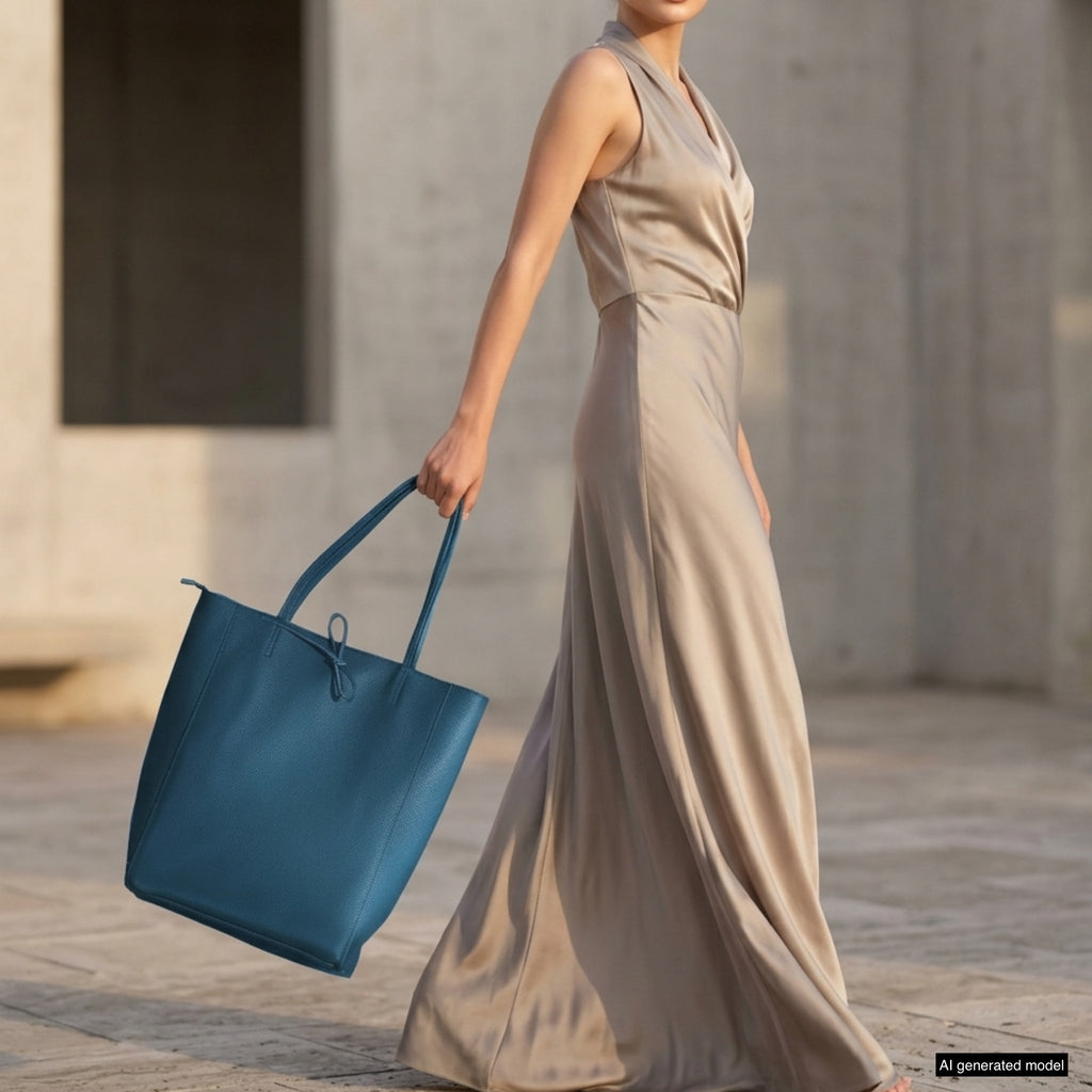 Italian Full-Grain Leather Tote Bag | Firenze - Quarter Circle AK Boutique
