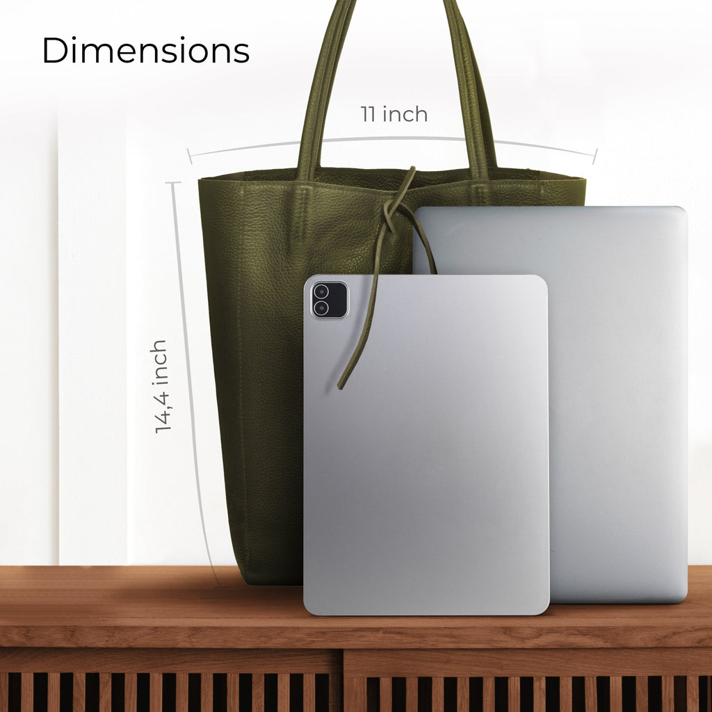 Italian Full-Grain Leather Tote Bag | Firenze - Quarter Circle AK Boutique