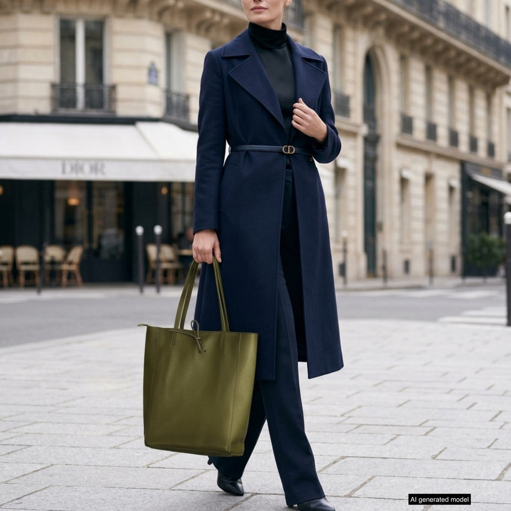 Italian Full-Grain Leather Tote Bag | Firenze - Quarter Circle AK Boutique