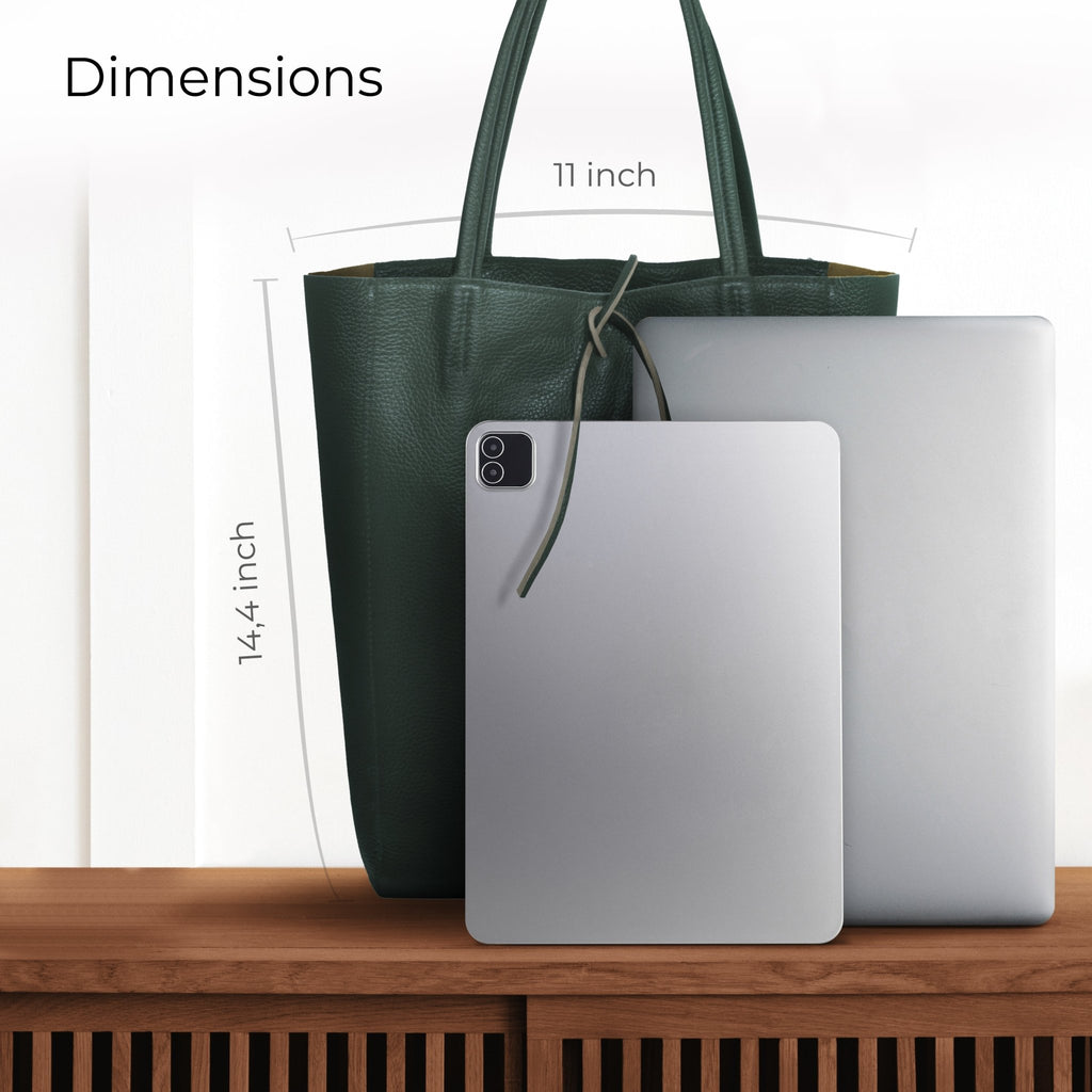 Italian Full-Grain Leather Tote Bag | Firenze - Quarter Circle AK Boutique