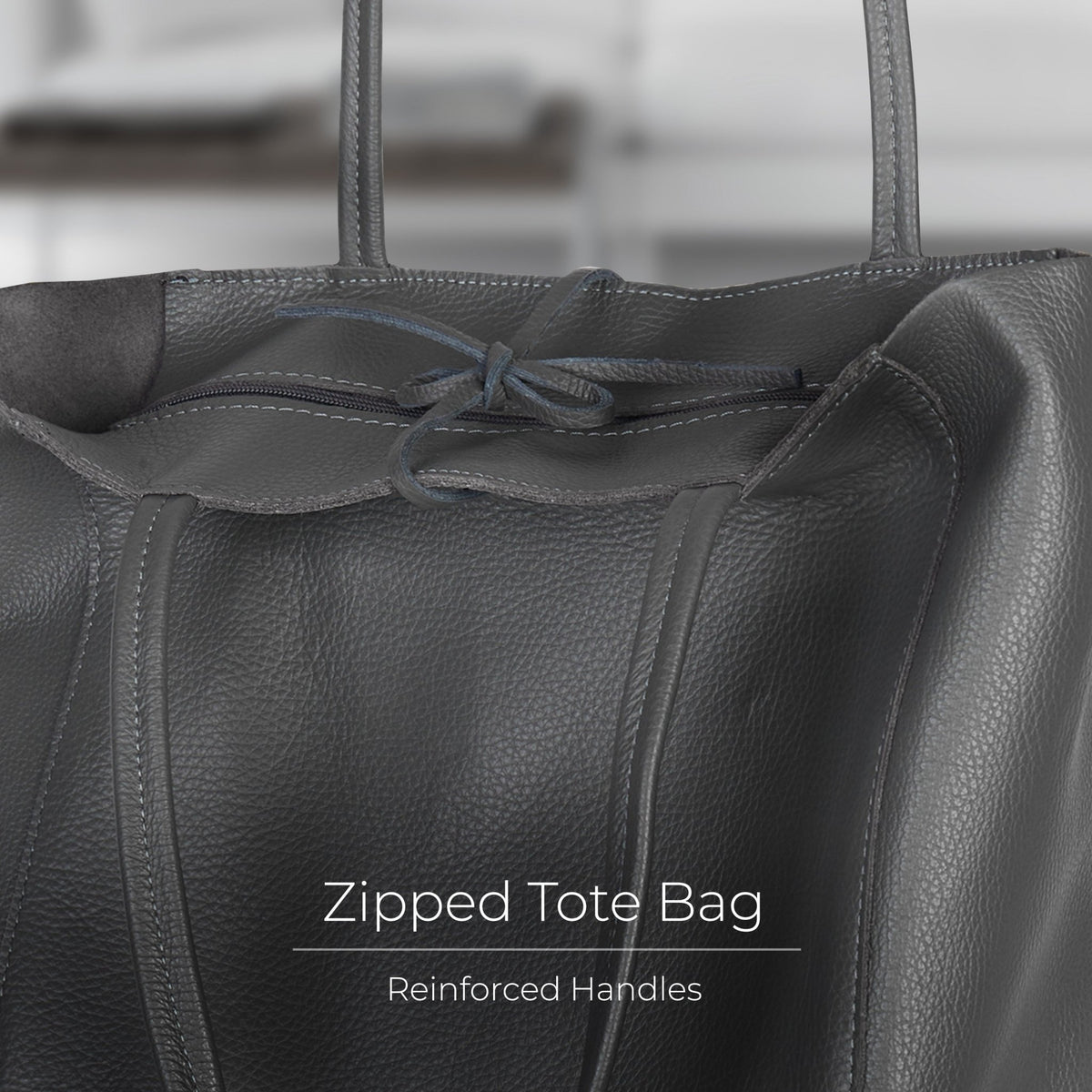 Italian Full-Grain Leather Tote Bag | Firenze - Quarter Circle AK Boutique