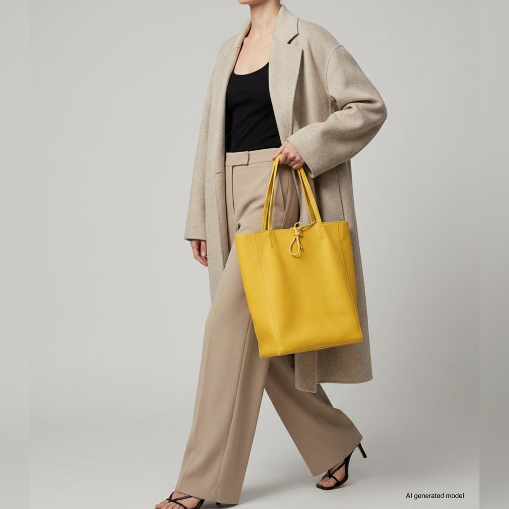 Italian Full-Grain Leather Tote Bag | Firenze - Quarter Circle AK Boutique
