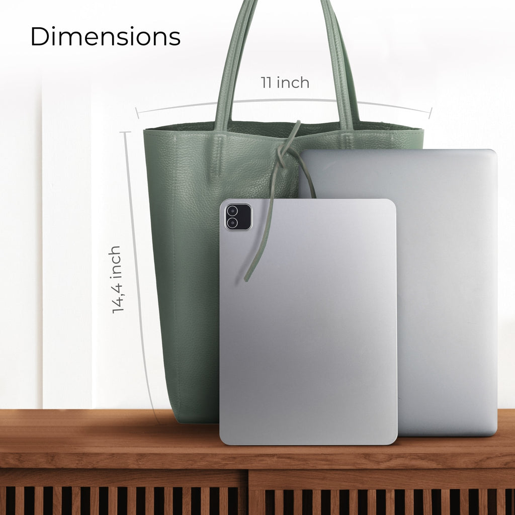 Italian Full-Grain Leather Tote Bag | Firenze - Quarter Circle AK Boutique