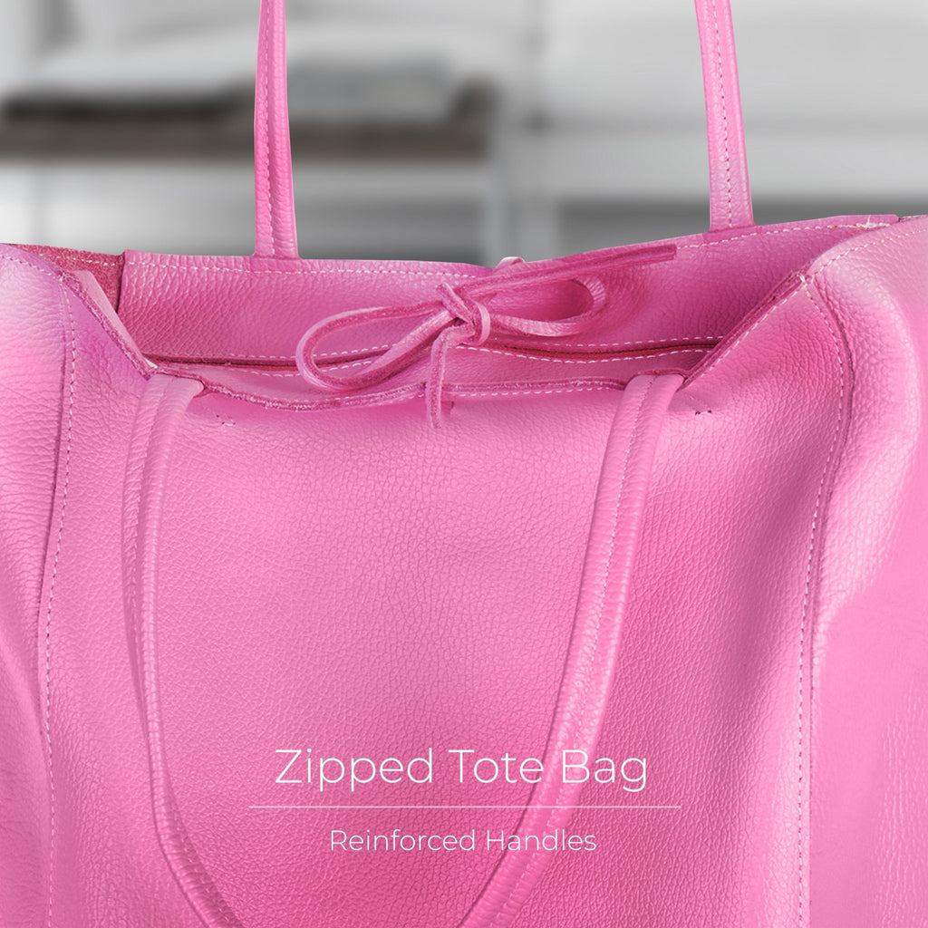 Italian Full-Grain Leather Tote Bag | Firenze - Quarter Circle AK Boutique