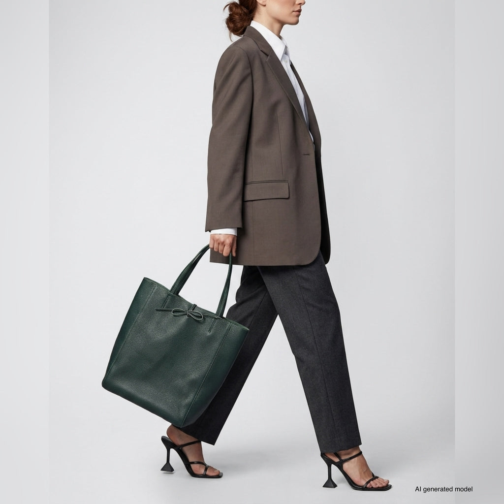Italian Full-Grain Leather Tote Bag | Firenze - Quarter Circle AK Boutique