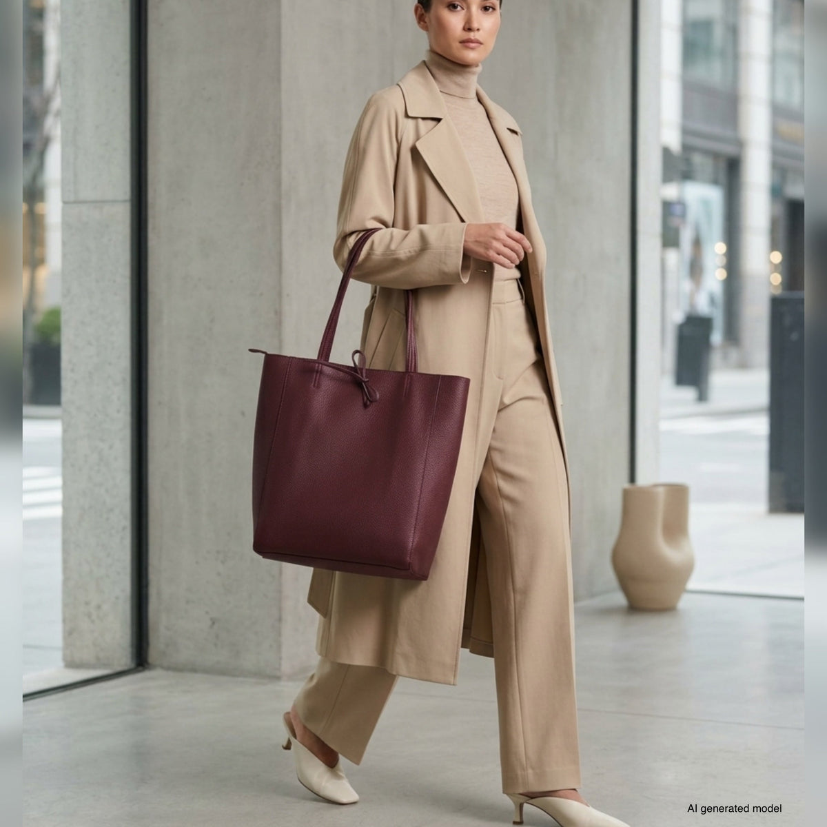 Italian Full-Grain Leather Tote Bag | Firenze - Quarter Circle AK Boutique