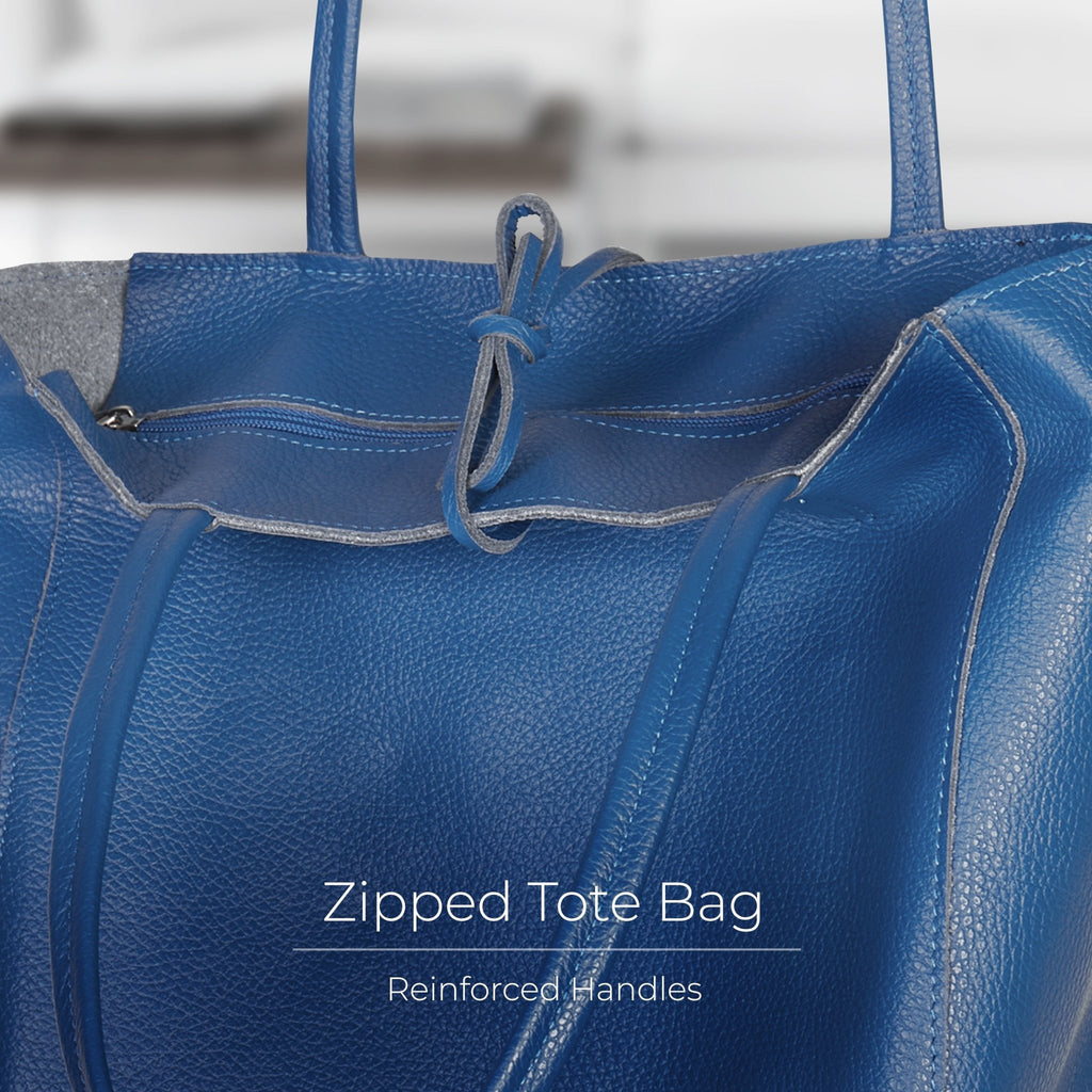 Italian Full-Grain Leather Tote Bag | Firenze - Quarter Circle AK Boutique
