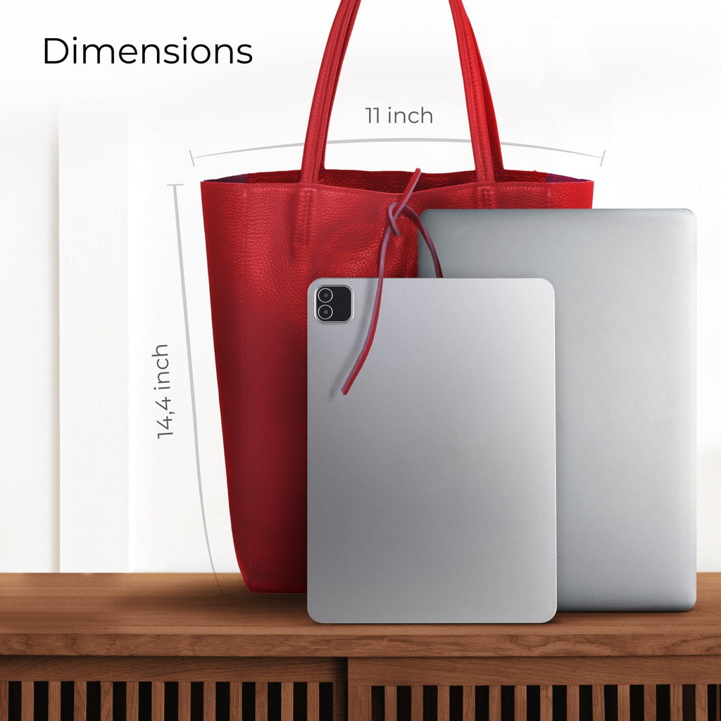 Italian Full-Grain Leather Tote Bag | Firenze - Quarter Circle AK Boutique
