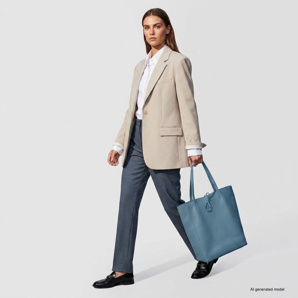 Italian Full-Grain Leather Tote Bag | Firenze - Quarter Circle AK Boutique