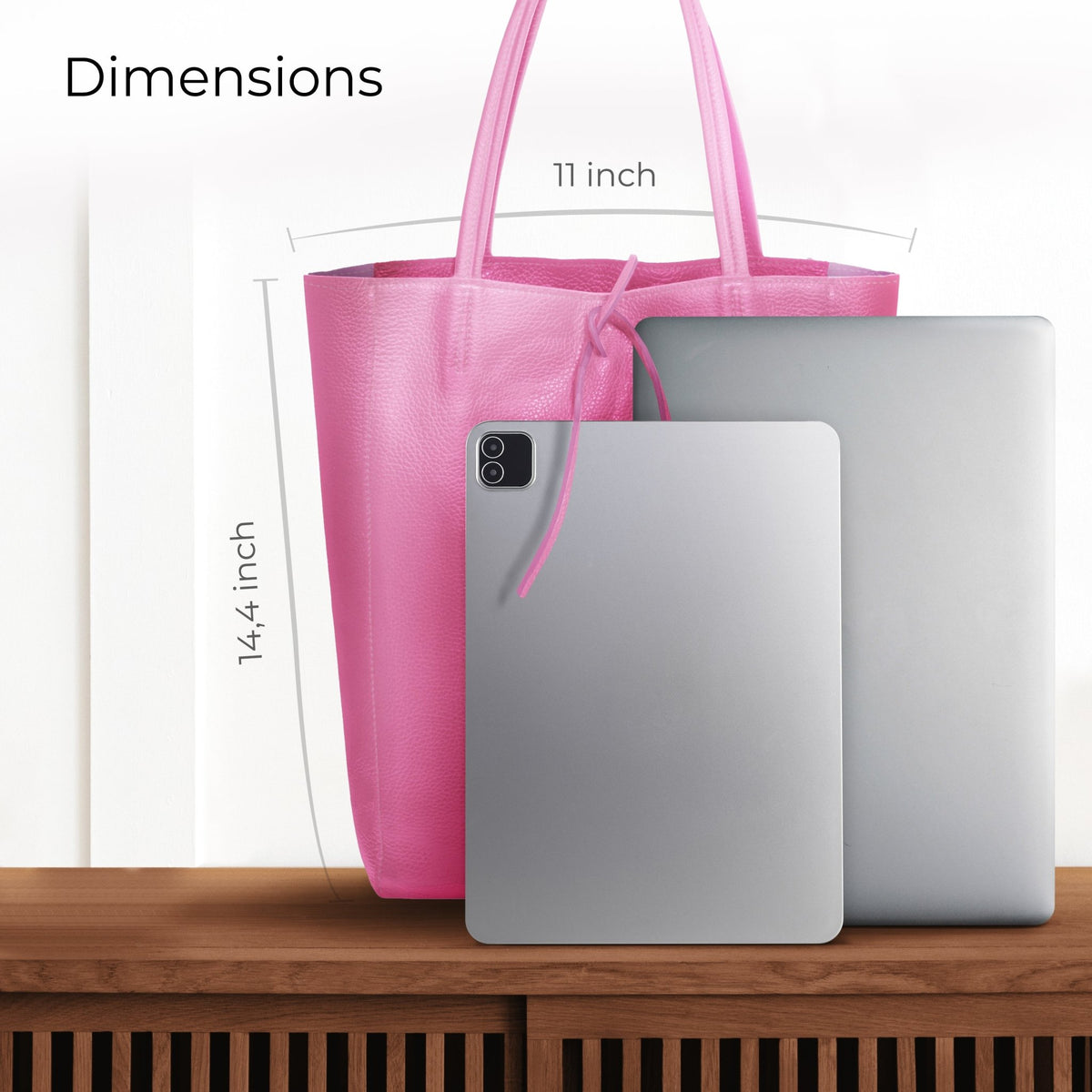 Italian Full-Grain Leather Tote Bag | Firenze - Quarter Circle AK Boutique