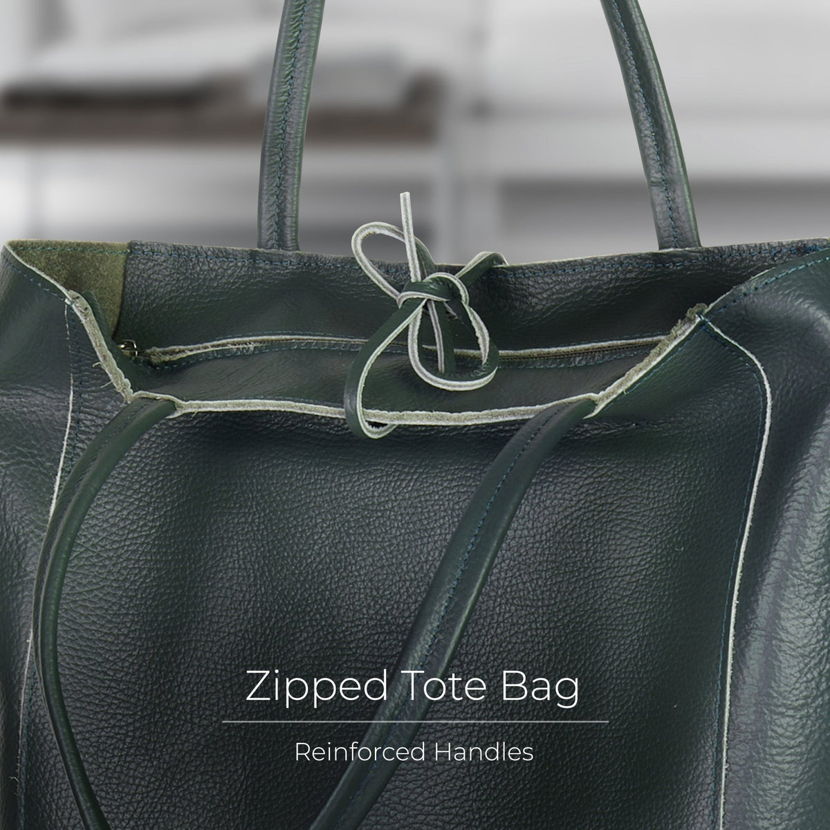 Italian Full-Grain Leather Tote Bag | Firenze - Quarter Circle AK Boutique