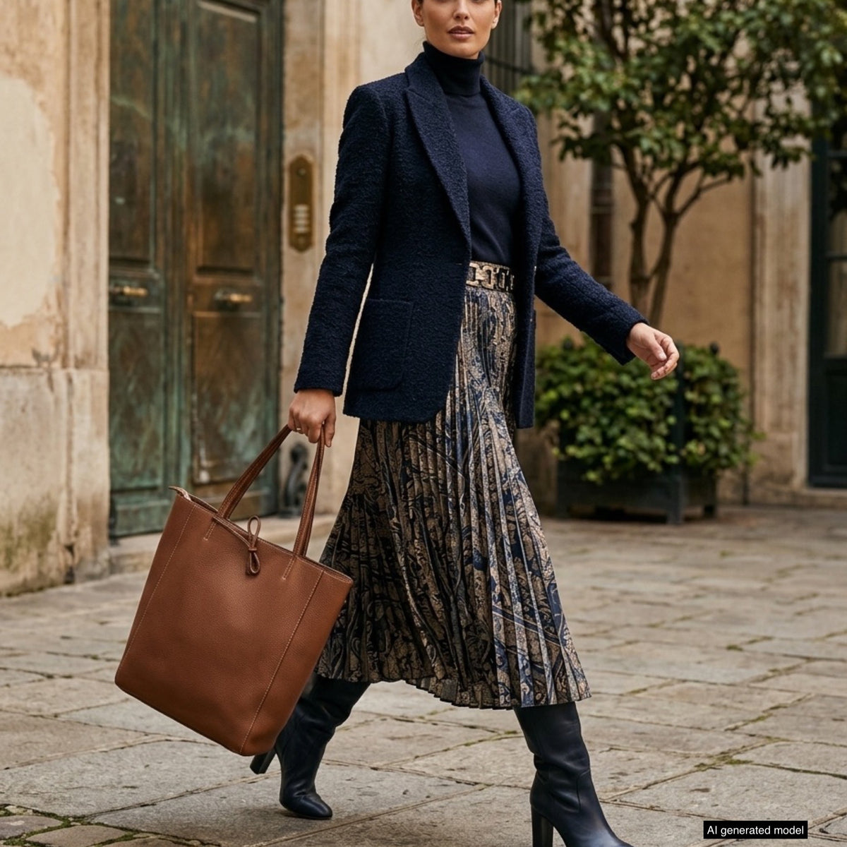 Italian Full-Grain Leather Tote Bag | Firenze - Quarter Circle AK Boutique