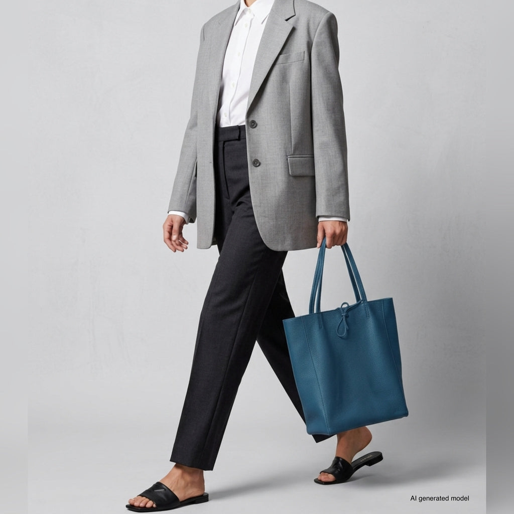 Italian Full-Grain Leather Tote Bag | Firenze - Quarter Circle AK Boutique