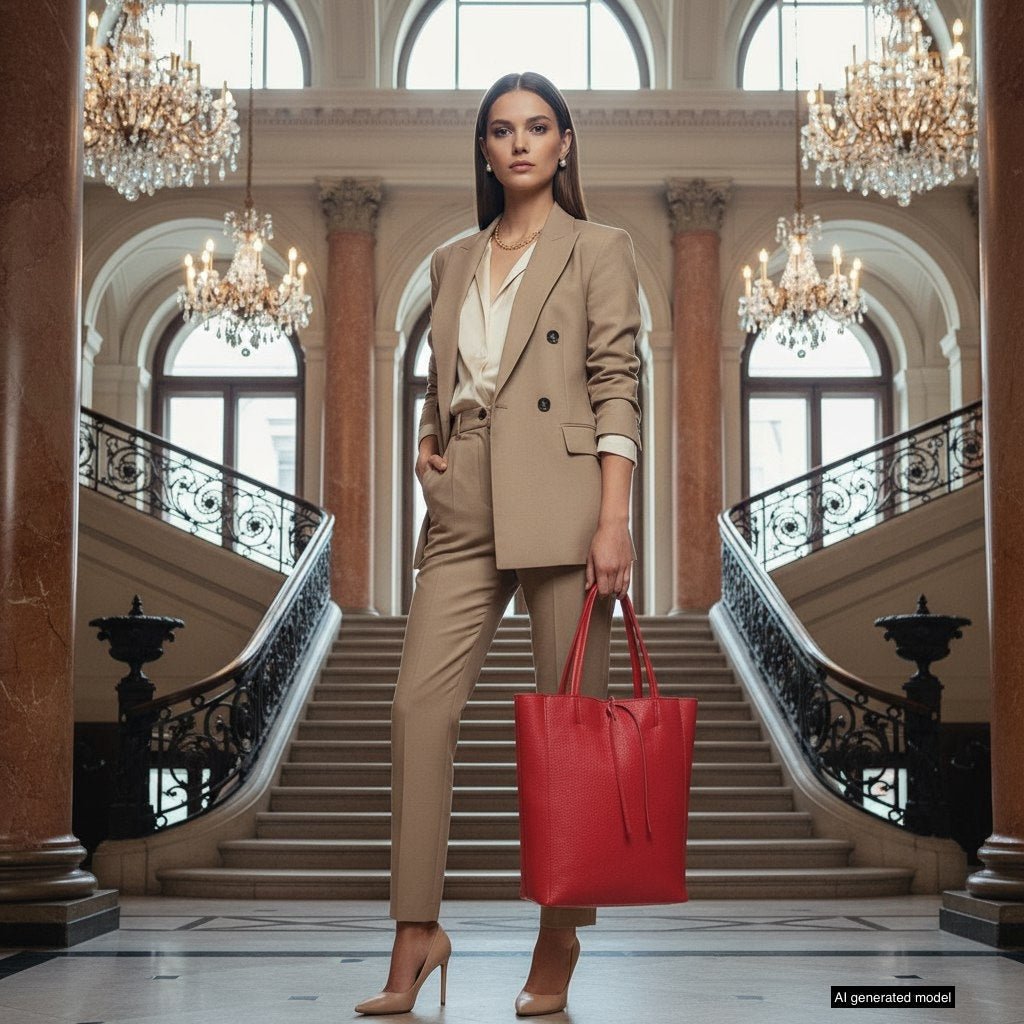 Italian Full-Grain Leather Tote Bag | Firenze - Quarter Circle AK Boutique